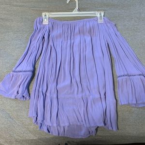 Off the shoulder lavender top